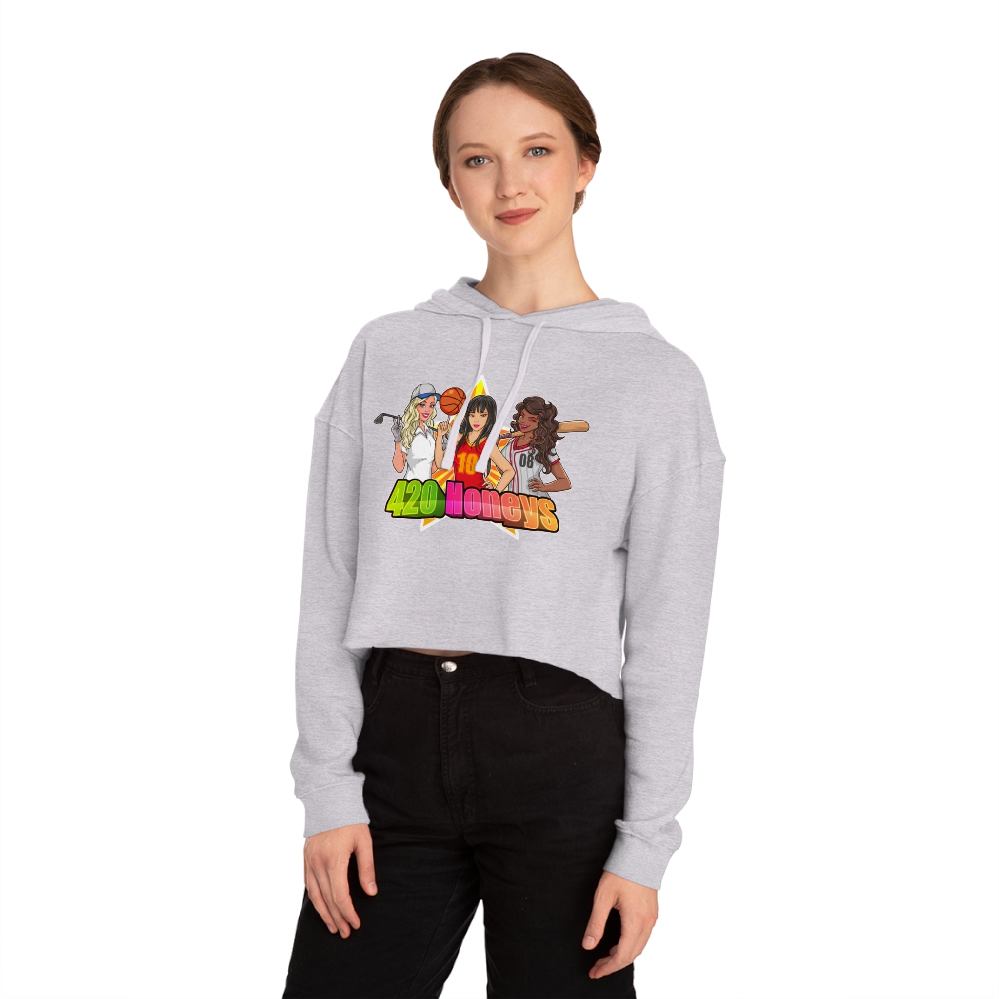 420 Honeys Women’s Cropped Hooded Sweatshirt