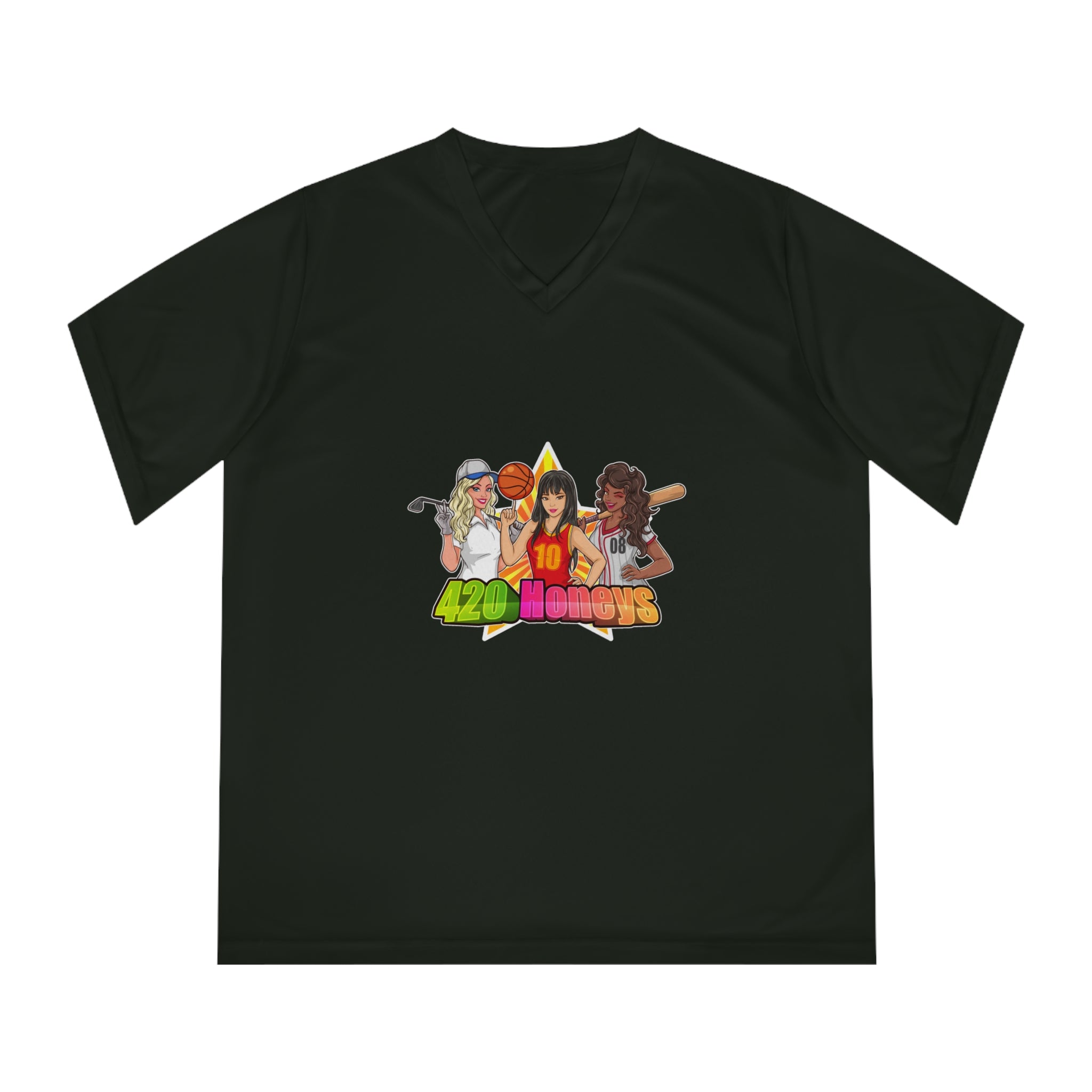 420 Honeys Women's Performance V-Neck T-Shirt
