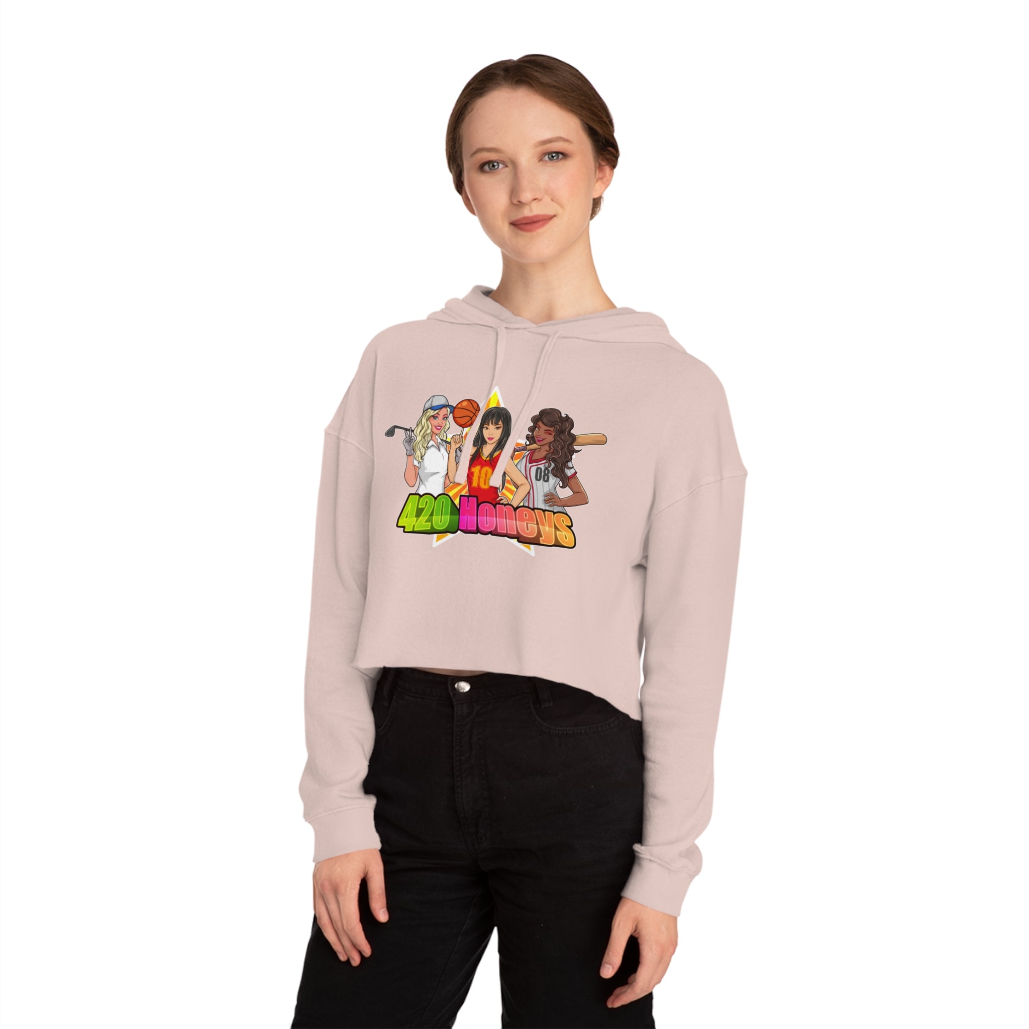 420 Honeys Women’s Cropped Hooded Sweatshirt