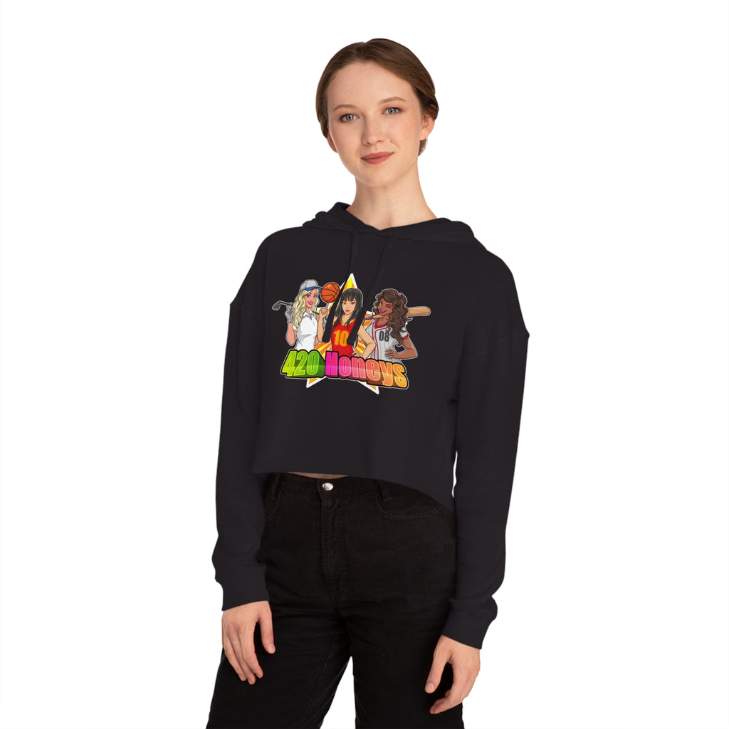 420 Honeys Women’s Cropped Hooded Sweatshirt