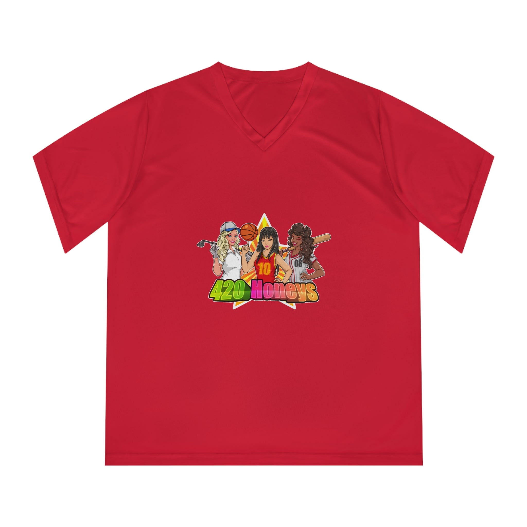 420 Honeys Women's Performance V-Neck T-Shirt