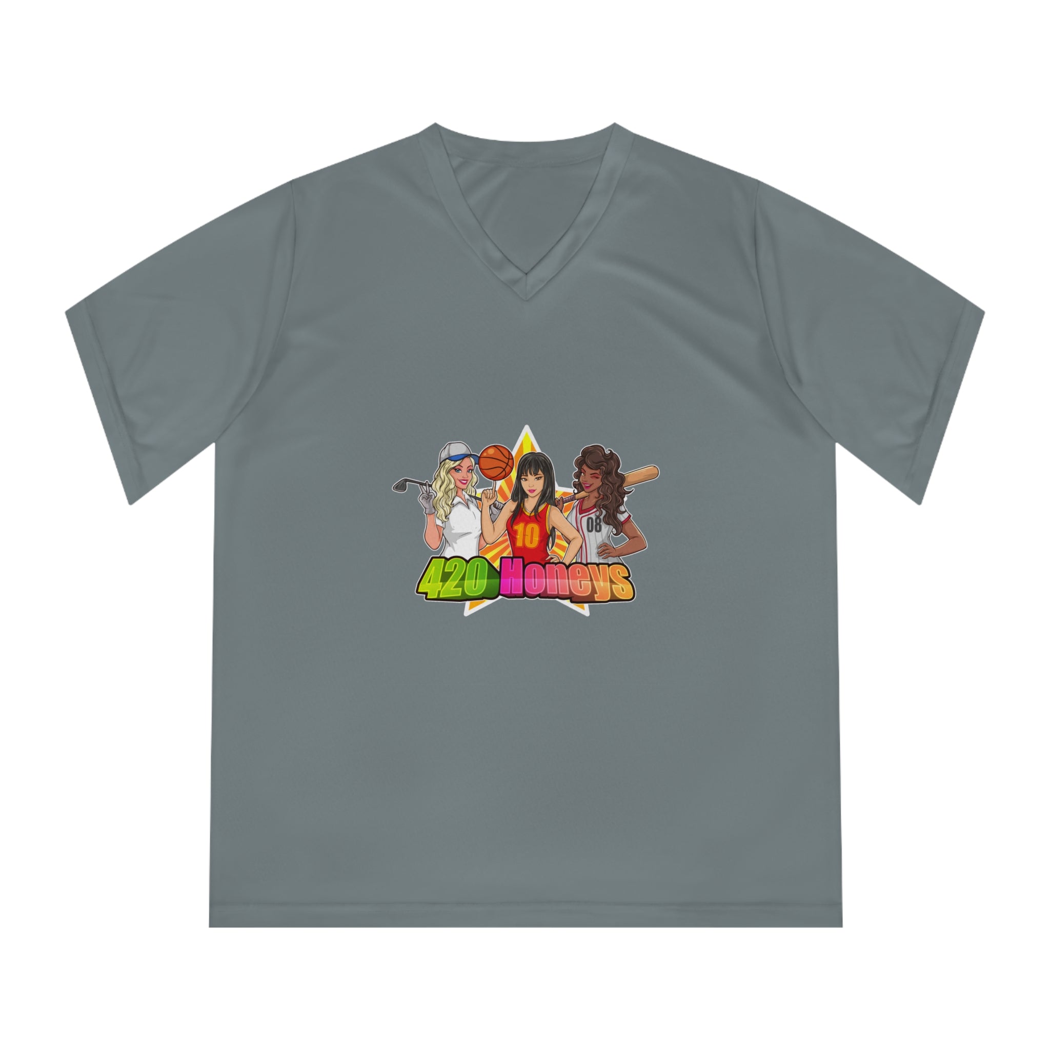420 Honeys Women's Performance V-Neck T-Shirt