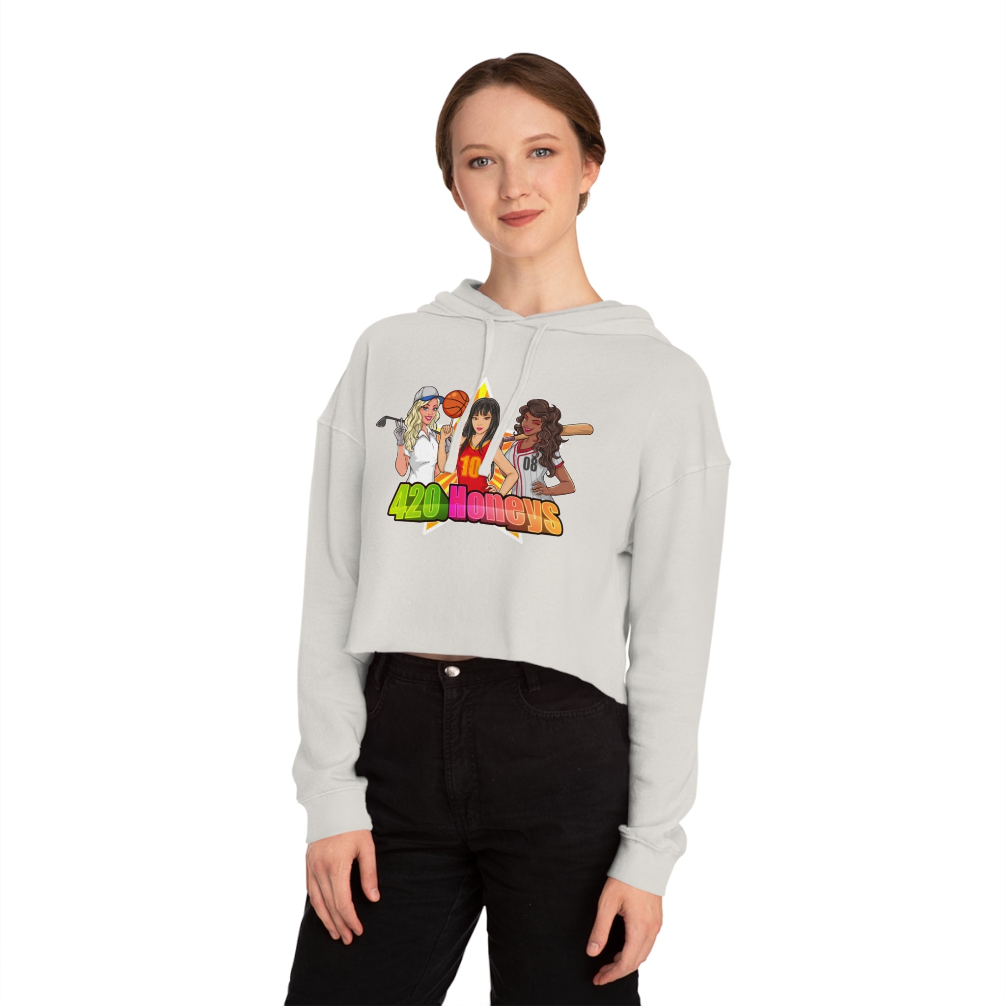 420 Honeys Women’s Cropped Hooded Sweatshirt
