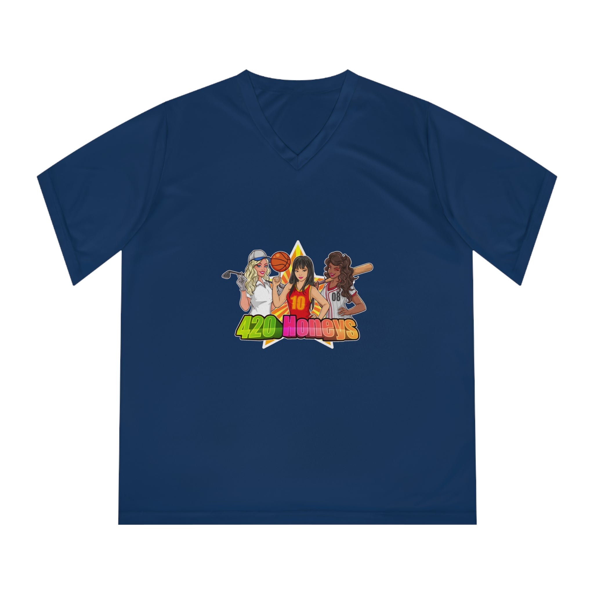 420 Honeys Women's Performance V-Neck T-Shirt